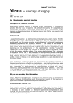 Shortage memo phenotolamine and phenoxybenzamine