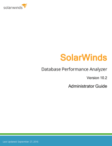 SolarWinds Database Performance Analyzer Administrator Guide