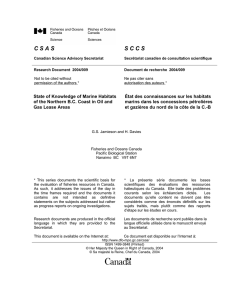State of Knowledge of Marine Habitats of the Northern
