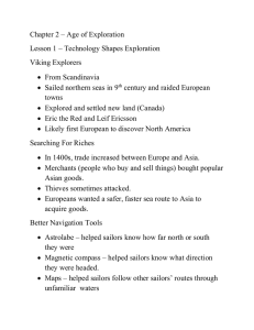 Chapter 2 – Age of Exploration Lesson 1 – Technology Shapes