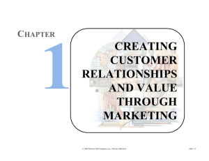 creating customer relationships and value through marketing
