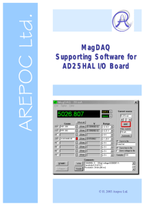 MagDAQ Supporting Software for AD25HAL I/O Board