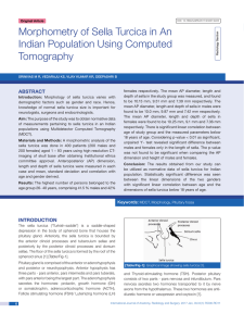 Morphometry of Sella Turcica in An Indian Population Using