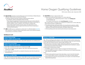 Home Oxygen Qualifying Guidelines
