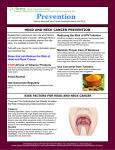 Head and Neck Cancer Awareness Month April 2016 Newsletter