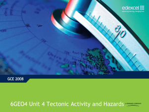 Tectonic hazards human impacts - School