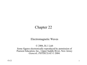 22.2 Production of Electromagnetic Waves Oscillating charges will