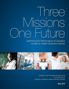 Optimizing the Performance of Canada`s Academic Health Sciences