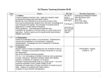 Teaching Schedule 05-06