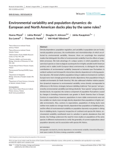 Environmental variability and population dynamics: do European