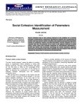 Social Cohesion: Identification of Parameters Measurement