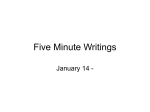 Five Minute Writings - Marion City Schools