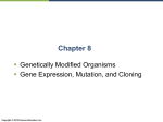 Chapter 8: Gene Expression, Mutation, Cloning