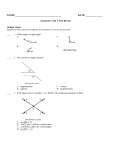 Geometry Unit 1 Test Review Answer Section