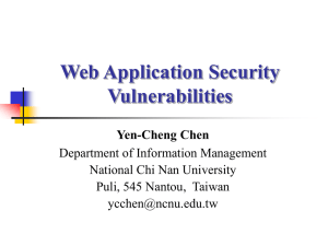 Web Application Security Vulnerabilities Yen