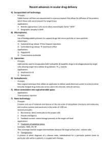Recent advances in ocular drug delivery