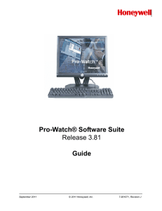 Pro-Watch® Software Suite Release 3.81 Guide