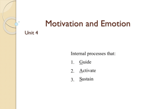 Motivation and Emotion