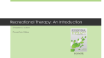 Recreational Therapy: An Introduction