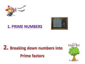 Prime numbers- factor tree File