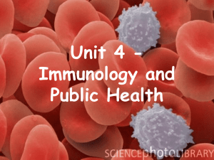 Unit 4 - Immunology and Public Health