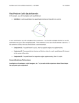Final Project: Cyclic Quadrilaterals