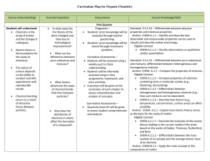 Organic Chemistry Curriculum Map - Belle Vernon Area School District