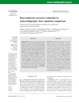 Mean pulmonary pressure estimation by