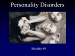Module 69 - Personality Disorders