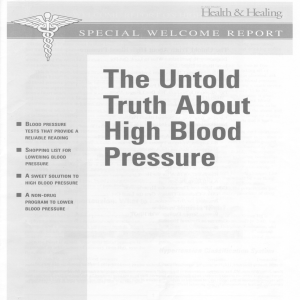 The Untold Truth About High Blood Pressure
