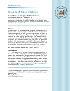 Imaging of dental implants - Journal of Oral Health Research