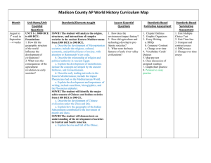 Madison County AP World History Curriculum Map