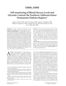 Self-monitoring of Blood Glucose Levels and Glycemic Control: the