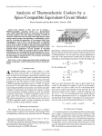 Analysis of Thermoelectric Coolers by a Spice