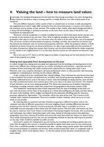 4. Valuing the land – how to measure land values