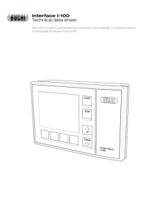 Interface I-100 Technical data sheet