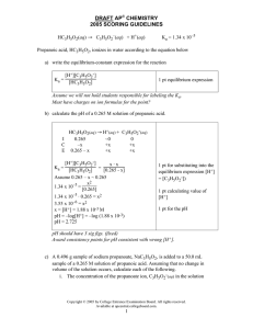 DRAFT AP® CHEMISTRY 2005 SCORING GUIDELINES