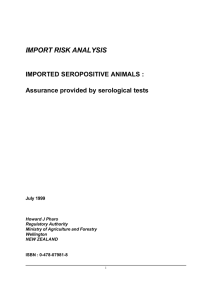 Import Risk Analysis Imported Seropositive Animals