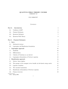 quantum field theory course version 03