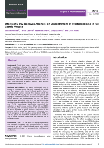 Effects of D-002 (Beeswax Alcohols) on Concentrations of
