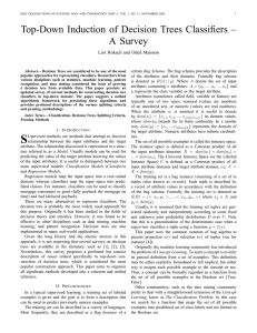 Top-Down Induction of Decision Trees Classifiers – A Survey