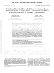 A Randomized Controlled Trial on the Efficacy of Mindfulness