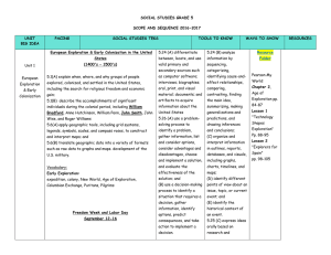 Grade 5 Social Studies Scope and Sequence 2016