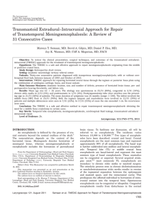 Transmastoid extraduralintracranial approach for repair of