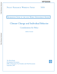 Climate Change and Individual Behavior
