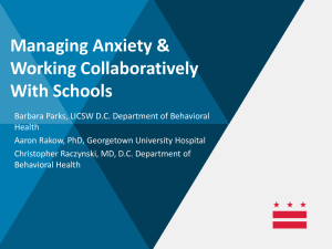Session 6: Anxiety and Schools - DC Map – Mental Health Access in