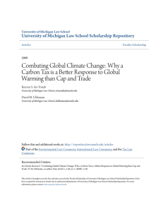 Combating Global Climate Change - University of Michigan Law