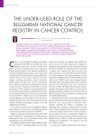 the under-used role of the bulgarian national cancer registry in