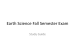 Earth Science Fall Semester Exam