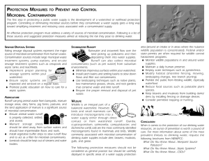 protection measures to prevent and control microbial